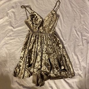 Silence + Noise Velvet Carnation Surplice Romper